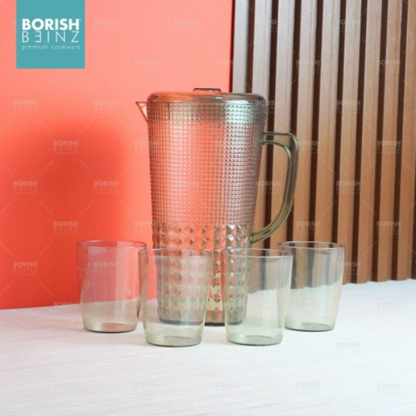 BORISH BEINZ JUG BOTOL BBKW JL05 GN pot+4cups(2000ml) | 2 - Login Megastore