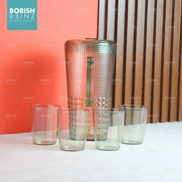 BORISH BEINZ JUG BOTOL BBKW JL05 GN pot+4cups(2000ml) | 3 - Login Megastore