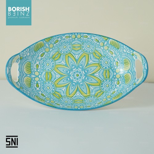 BORISH BEINZ PLATE CRMC QTJY 003A3 OVAL SERVING DISH (11") | 2 - Login Megastore