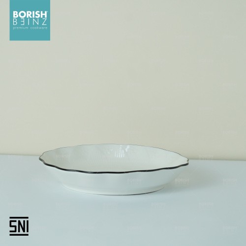 BORISH BEINZ PLATE CRMC WH A12 WAVY DINNER PLATE(8") | 2 - Login Megastore