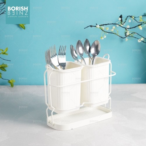 BORISH BEINZ TEMPAT SENDOK LX 20 SPOON/CHOPSTICK HOLDER WH | 2 - Login Megastore