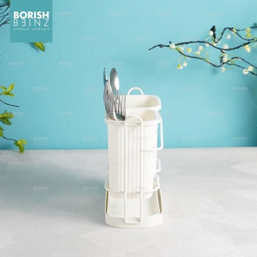 BORISH BEINZ TEMPAT SENDOK LX 20 SPOON/CHOPSTICK HOLDER WH | 3 - Login Megastore