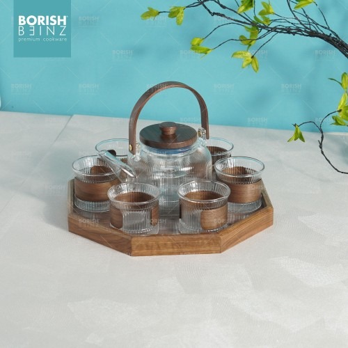 TEA SET GLASS BORISH BEINZ TEA POT KH-13 | 1 - Login Megastore