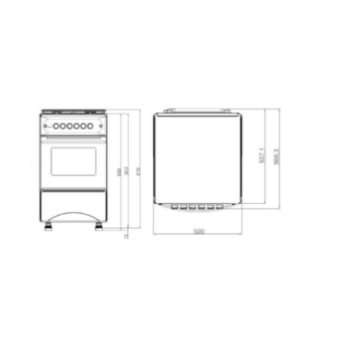 LINEA FREE STANDING GAS LFS504BLACK | 2 - Login Megastore