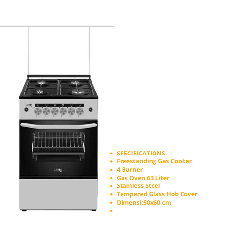 LINEA FREE STANDING GAS LFS504SILVER | 1 - Login Megastore