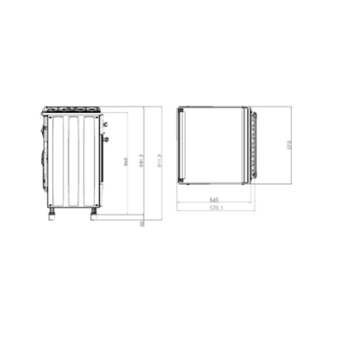 LINEA FREESTANDING GAS LFS584SILVER | 2 - Login Megastore