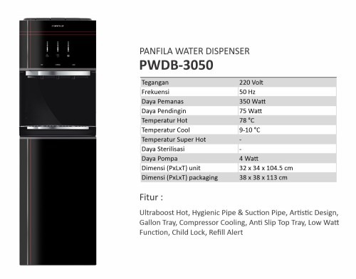 PANFILA STANDING WATER DISPENSER PWDB3050 | 1 - Login Megastore