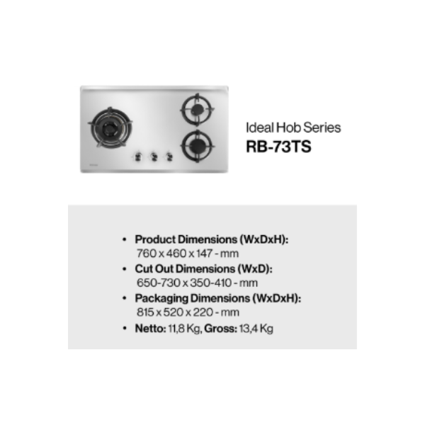 RINNAI BUILT IN GAS 3B RB73TS | 4 - Login Megastore