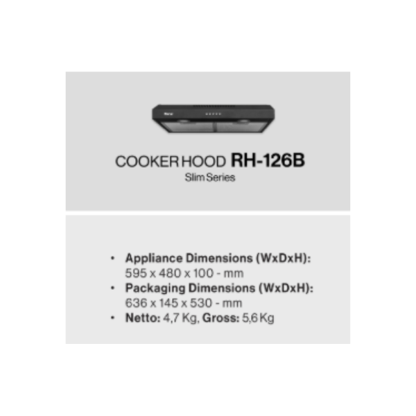 RINNAI SLIM HOOD RH126B | 4 - Login Megastore