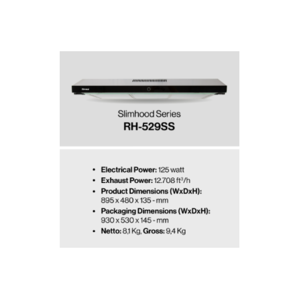 RINNAI SLIM HOOD RH529SS | 3 - Login Megastore