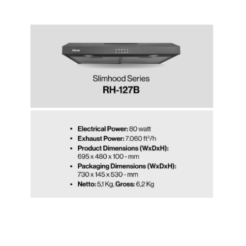 RINNAI SLIM HOOD RH127B | 3 - Login Megastore
