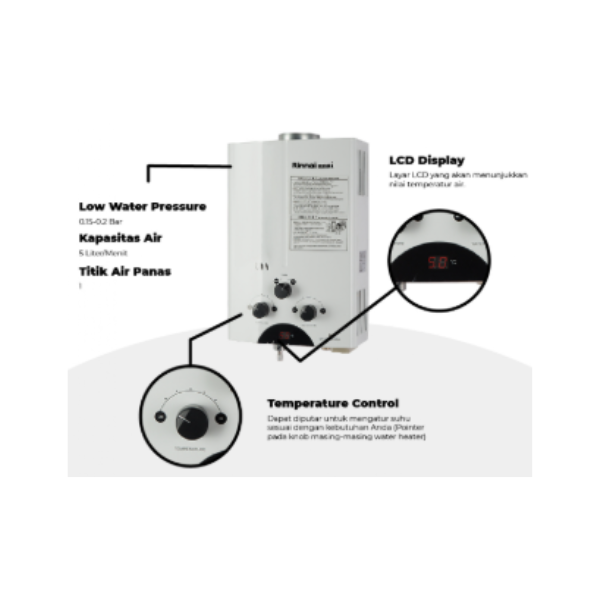 RINNAI GAS WATER HEATER REU5CFC | 3 - Login Megastore