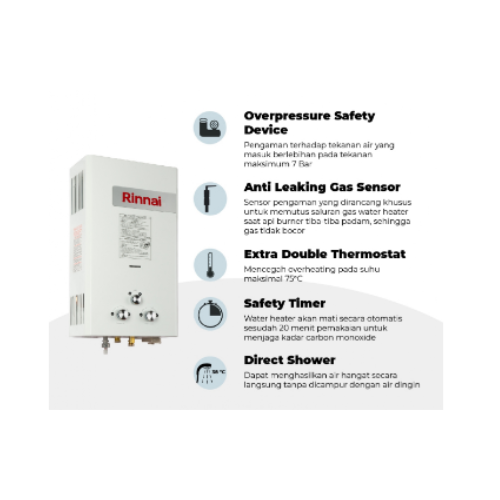 RINNAI GAS WATER HEATER REU10CF | 2 - Login Megastore
