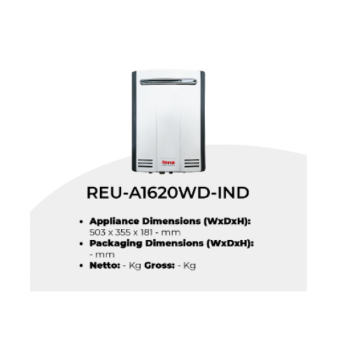 RINNAI GAS WATER HEATER REUA1620WDIND | 3 - Login Megastore