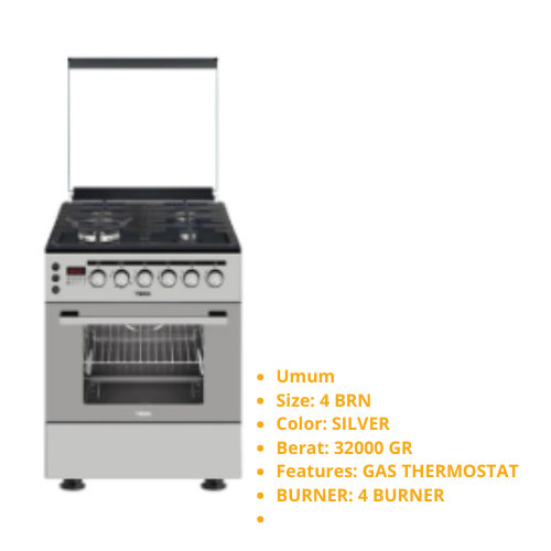 TEKA FREE STANDING GAS FS604SILVER | 1 - Login Megastore