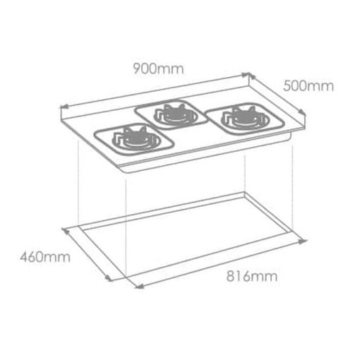 FOTILE BUILT IN GAS 3 BURNER GAS90302 | 2 - Login Megastore