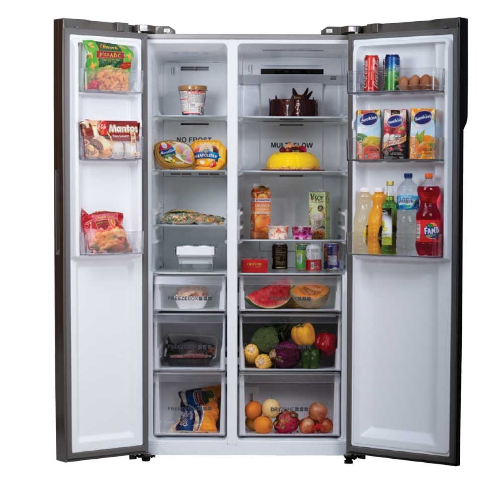 AQUA SIDE BY SIDE 2 DOOR REFRIGERATOR AQR565IM(GB) | 2 - Login Megastore