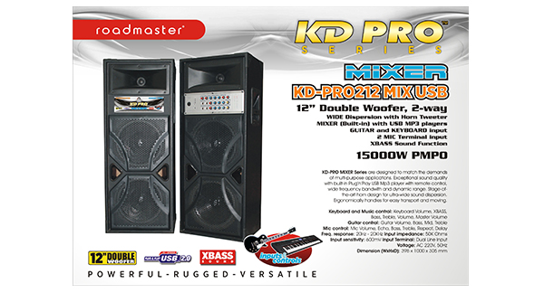 ROADMASTER - ACTIVE SPEAKER KDPRO212MIXUSB  | 2 - Login Megastore