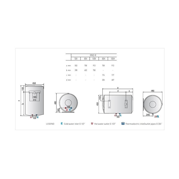 ARISTON ELECTRIC WATER HEATER PRO R 100V/1500W | 1 - Login Megastore