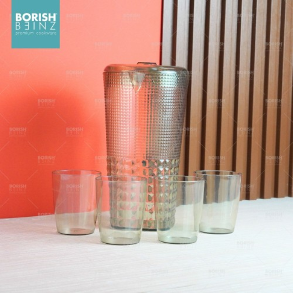 BORISH BEINZ JUG BOTOL BBKW JL05 GN pot+4cups(2000ml) - Login Megastore