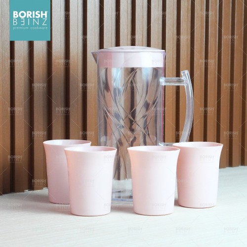 BORISH BEINZ JUG BOTOL BBKW JL06 PK pot+4cups(1500ml) - Login Megastore
