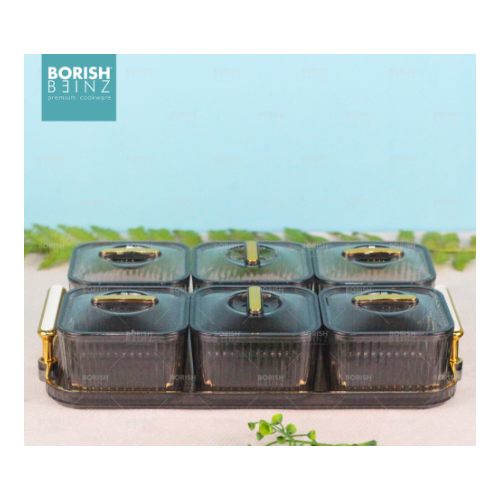 BORISH BEINZ CANISTER PLASTIK BBHW JE04 GN NUTS BOX SET6PCS - Login Megastore