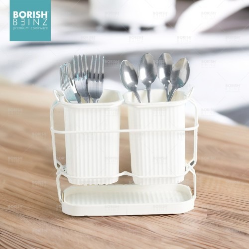 BORISH BEINZ TEMPAT SENDOK LX 20 SPOON/CHOPSTICK HOLDER WH - Login Megastore
