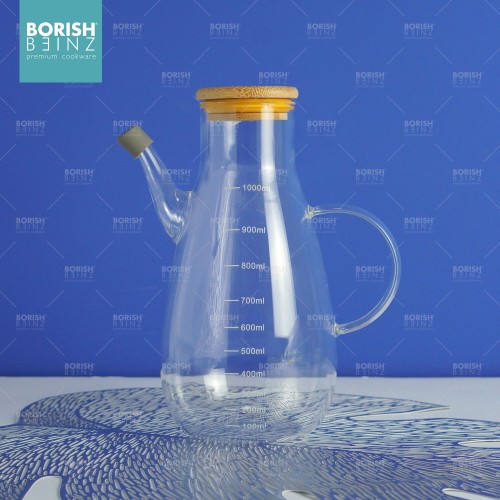 BORISH BEINZ BOTOL MINYAK LX 8 GLASS OILPOT 1000ML - Login Megastore