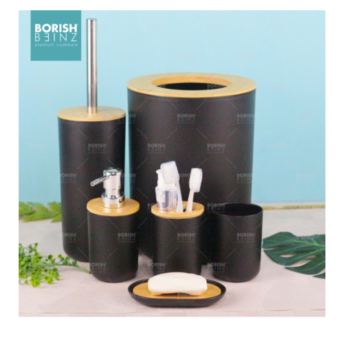 BORISH BEINZ-BOTOL DISPENSER SABUN-BBHW-0609 BL BATHROOM SET6PCS - Login Megastore