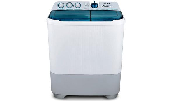 Mesin Cuci 2 Tabung SHARP EST95CRBK Blue 9 Kg Super Aquamagic Filter - Login Megastore