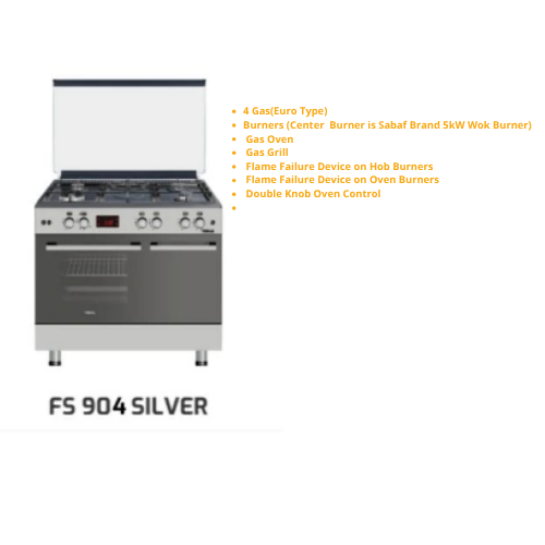 TEKA FREE STANDING GAS FS904SILVER - Login Megastore