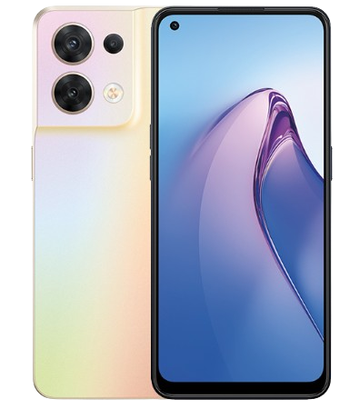 OPPO ANDROID SMART RENO8 5G 8+256GB GLOWING GOLD - Login Megastore
