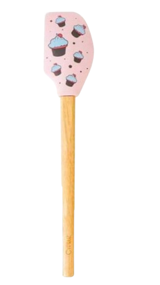 JEJU PERLENGKAPAN DAPUR SPATULA SILICONE PATTERN PINK AM1282 - Login Megastore