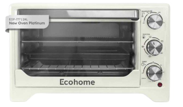 ECOHOME ELECTRIC OVEN EOP777 PEARL WHITE - Login Megastore