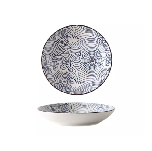 BBLIVE PLATE GLASS PIRING JEPANG MOTIF OMBAK TB0052OMB - Login Megastore